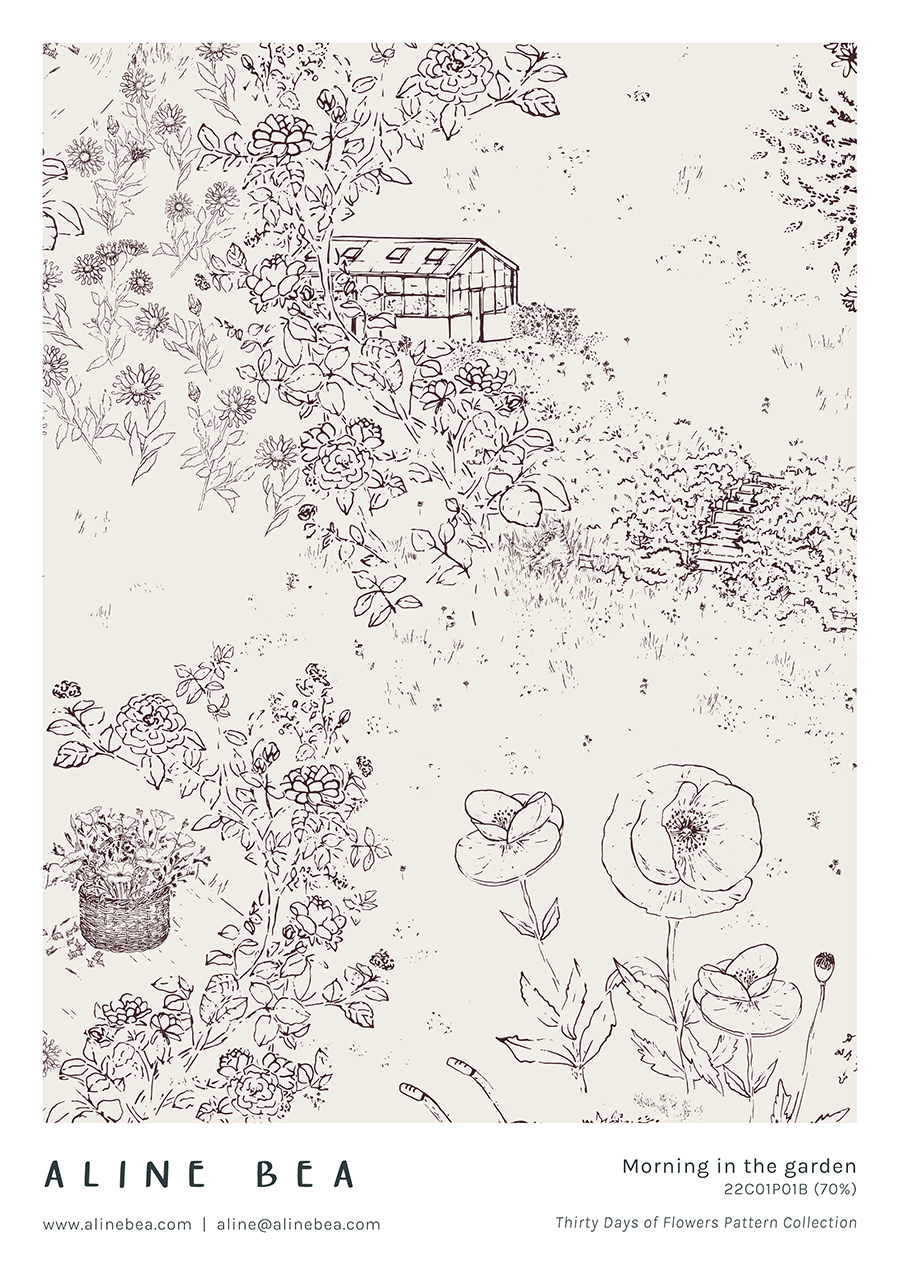 toile-de-jouy-floral-pattern-beige-by-Aline-Bea