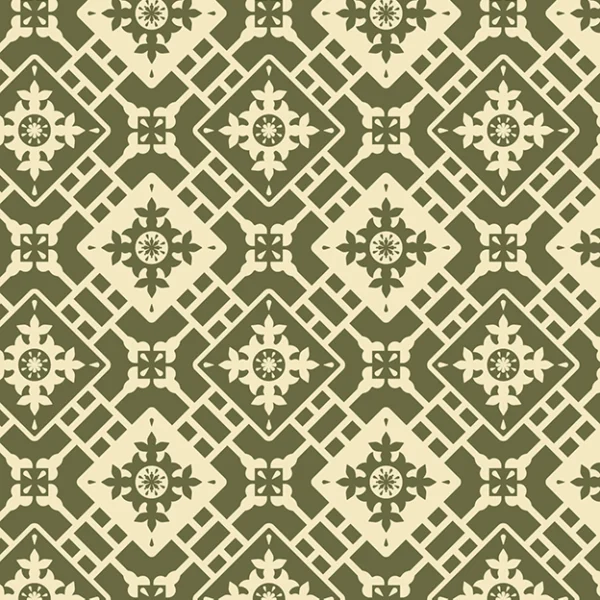 Ornamental geometric pattern design inspired by Portuguese tiles by Aline Bea