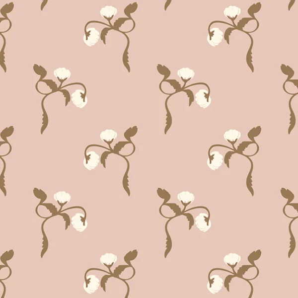 Romantic timeless preppy floral pattern design by Aline Bea in pastel colors