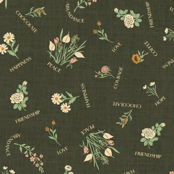 tossed-multifloral-pattern-design-with-wishful-positive-words-vintage-aesthetic-by-AlineBea