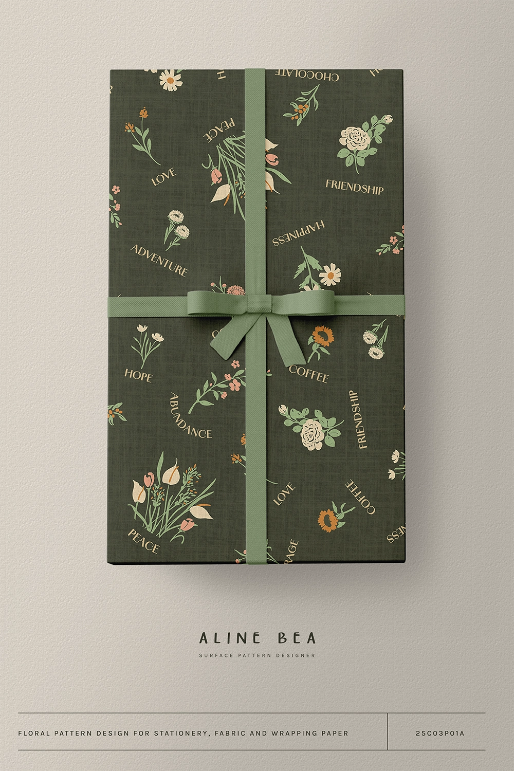 gift-box-wrapped-on-decorative-wrapping-paper-carrying-flowers-and-positive-wishes-designed-by-AlineBea