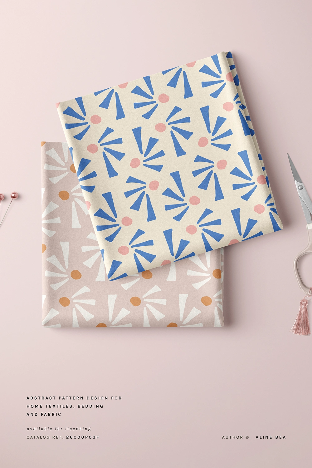 two-pieces-of-folded-fabric-with-pattern-design-dancing-shapes-by-AlineBea